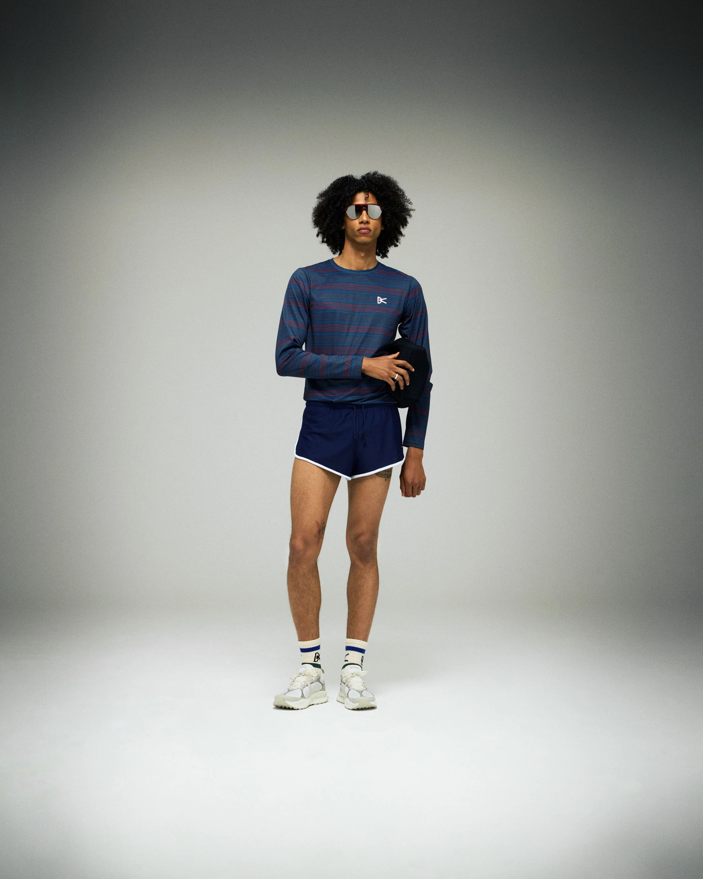 2in Mesh Race Shorts, Navy - Image 3