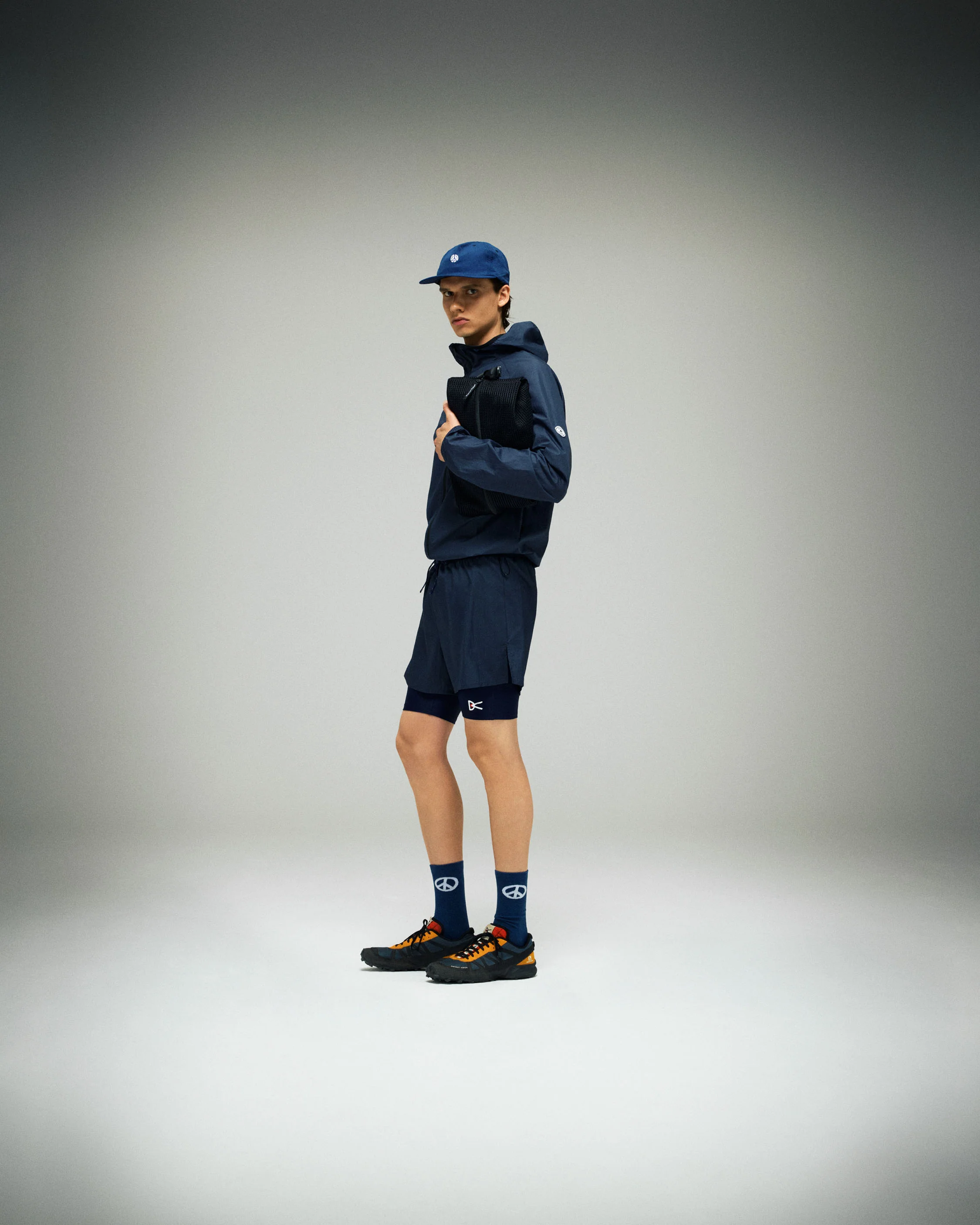 5 Panel Nylon Hat, Blue - Image 3
