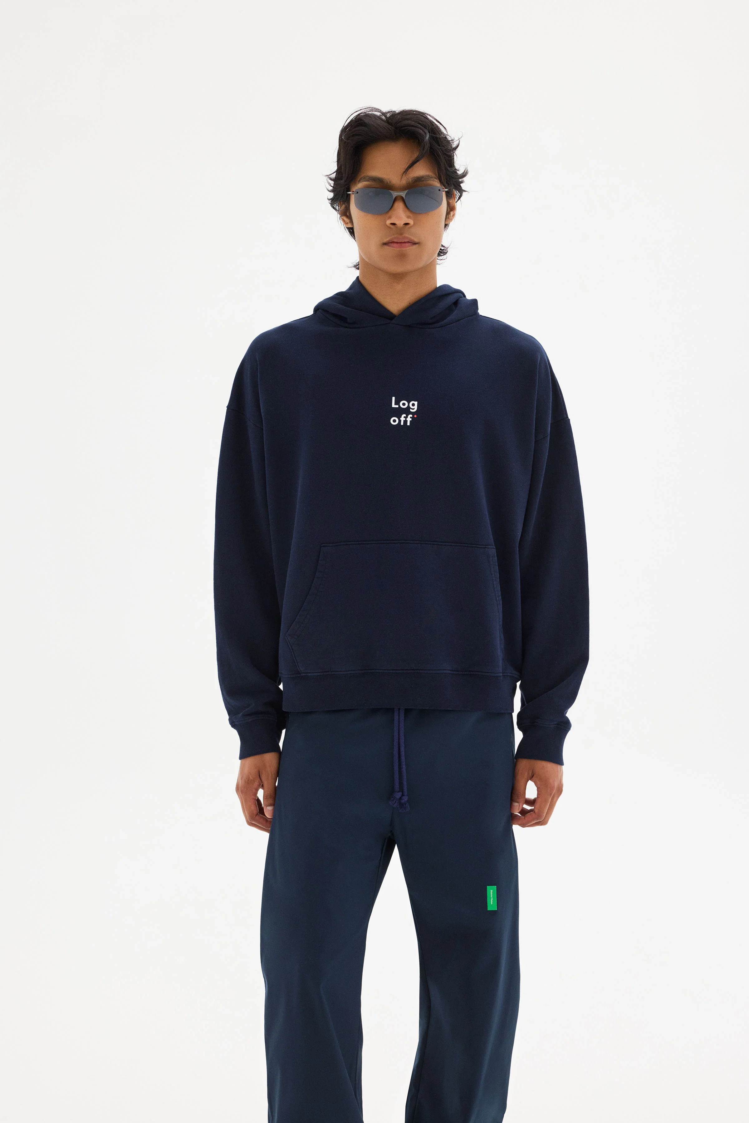 California Cotton Hoodie, Log Off Navy - Image 3