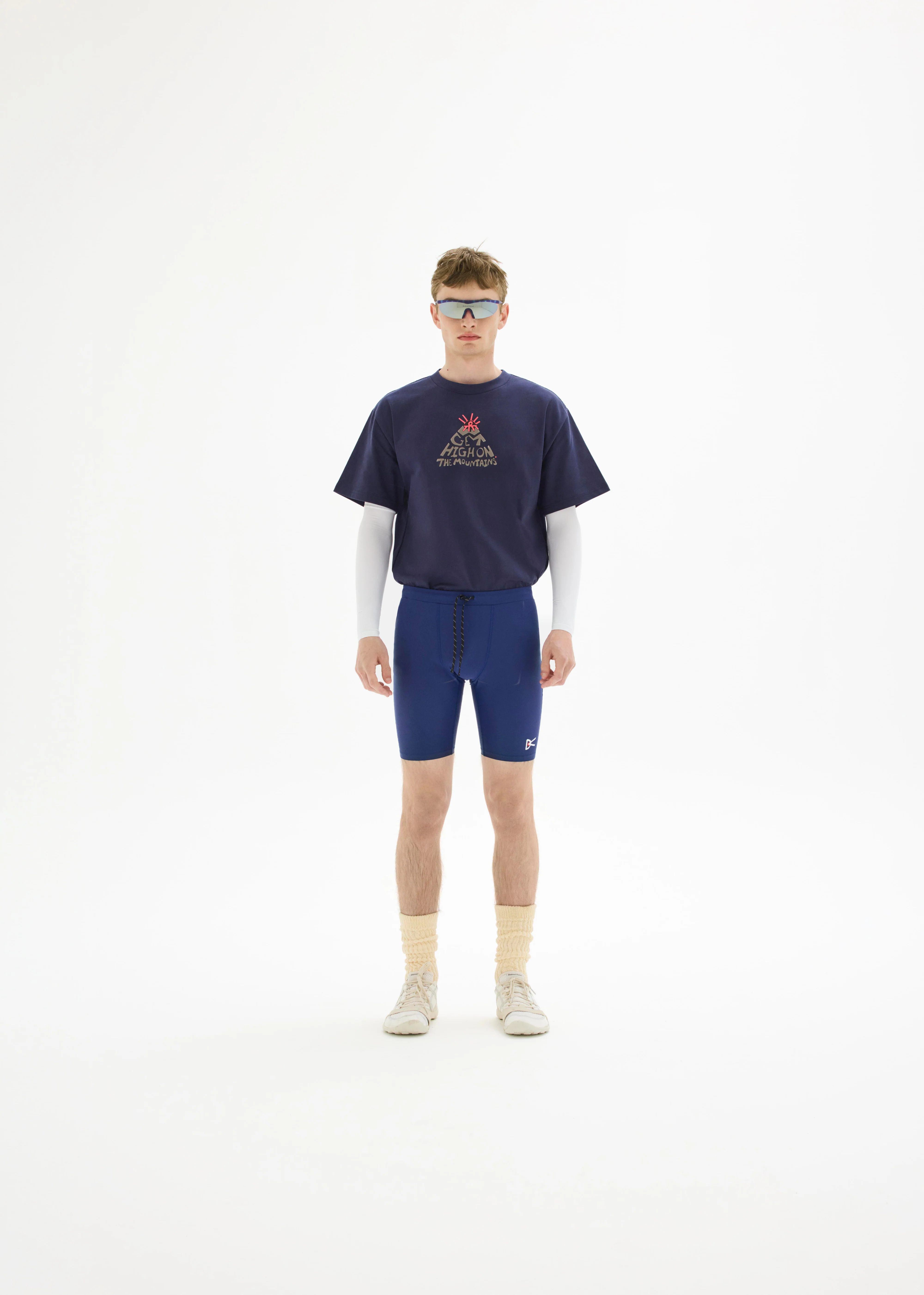 California Cotton Tee, Mountains Vintage Navy - Image 3