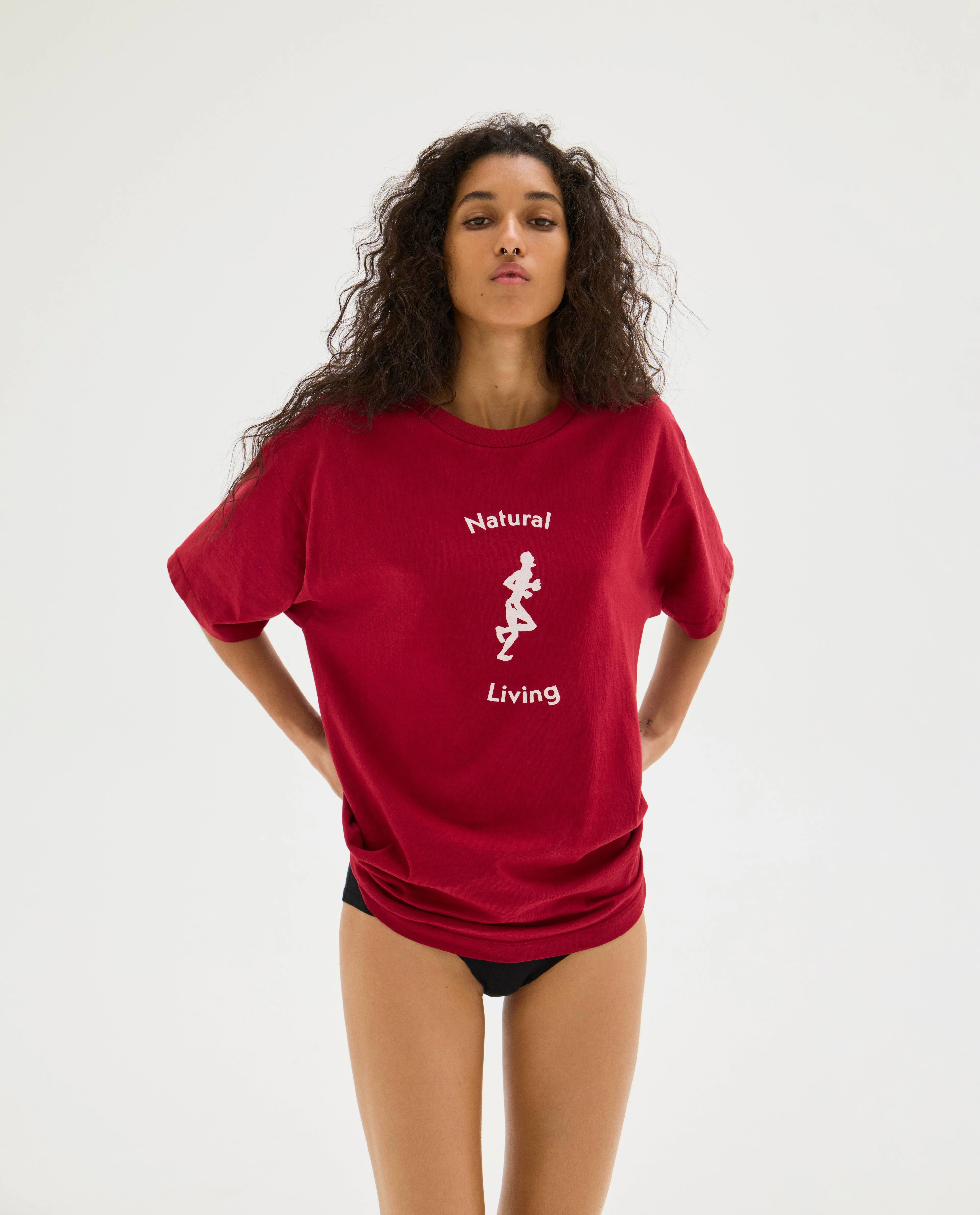 California Cotton Tee, Red Living - Image 4
