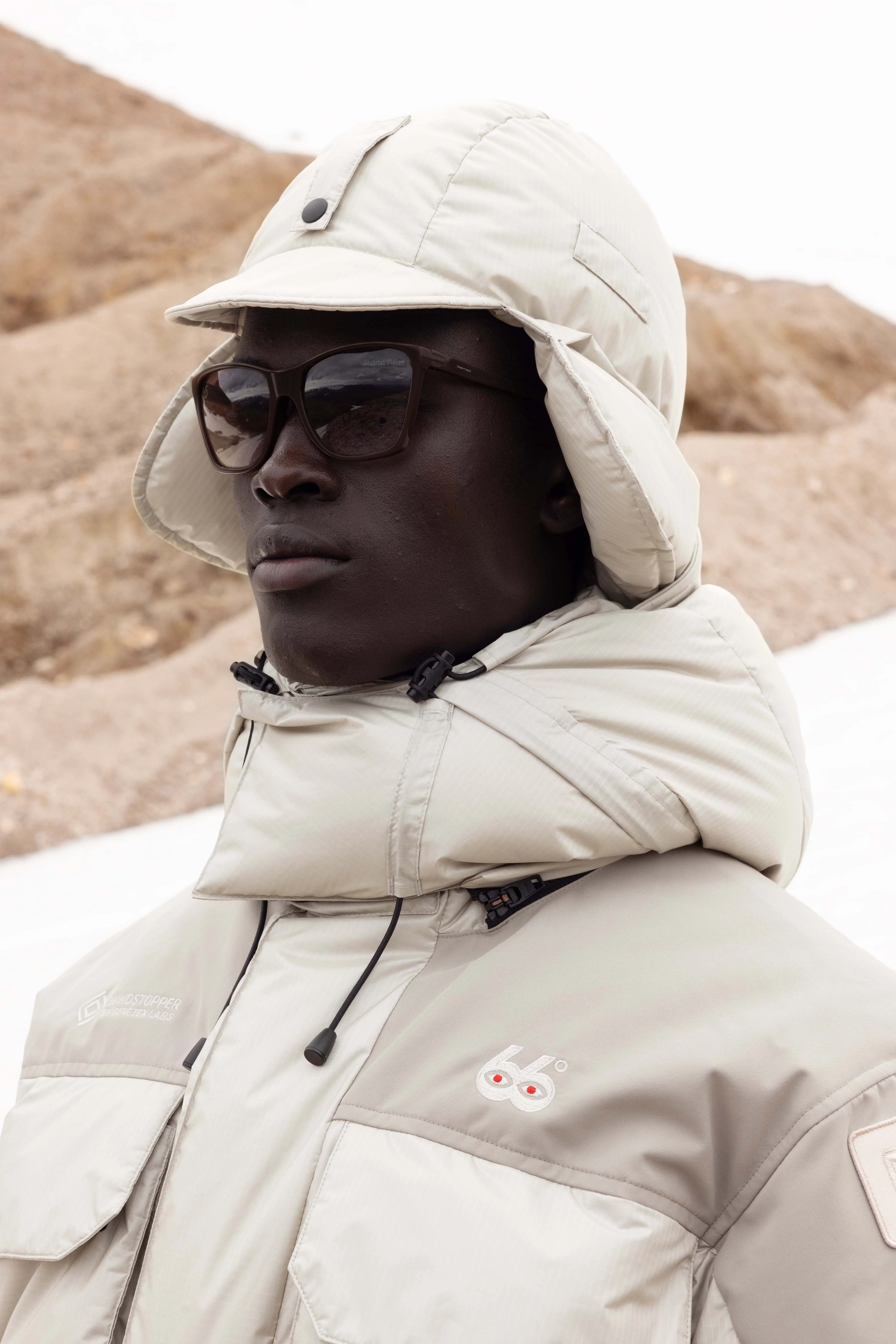 DV + 66N Tindur Down Hat, Arctic Gray - Image 3