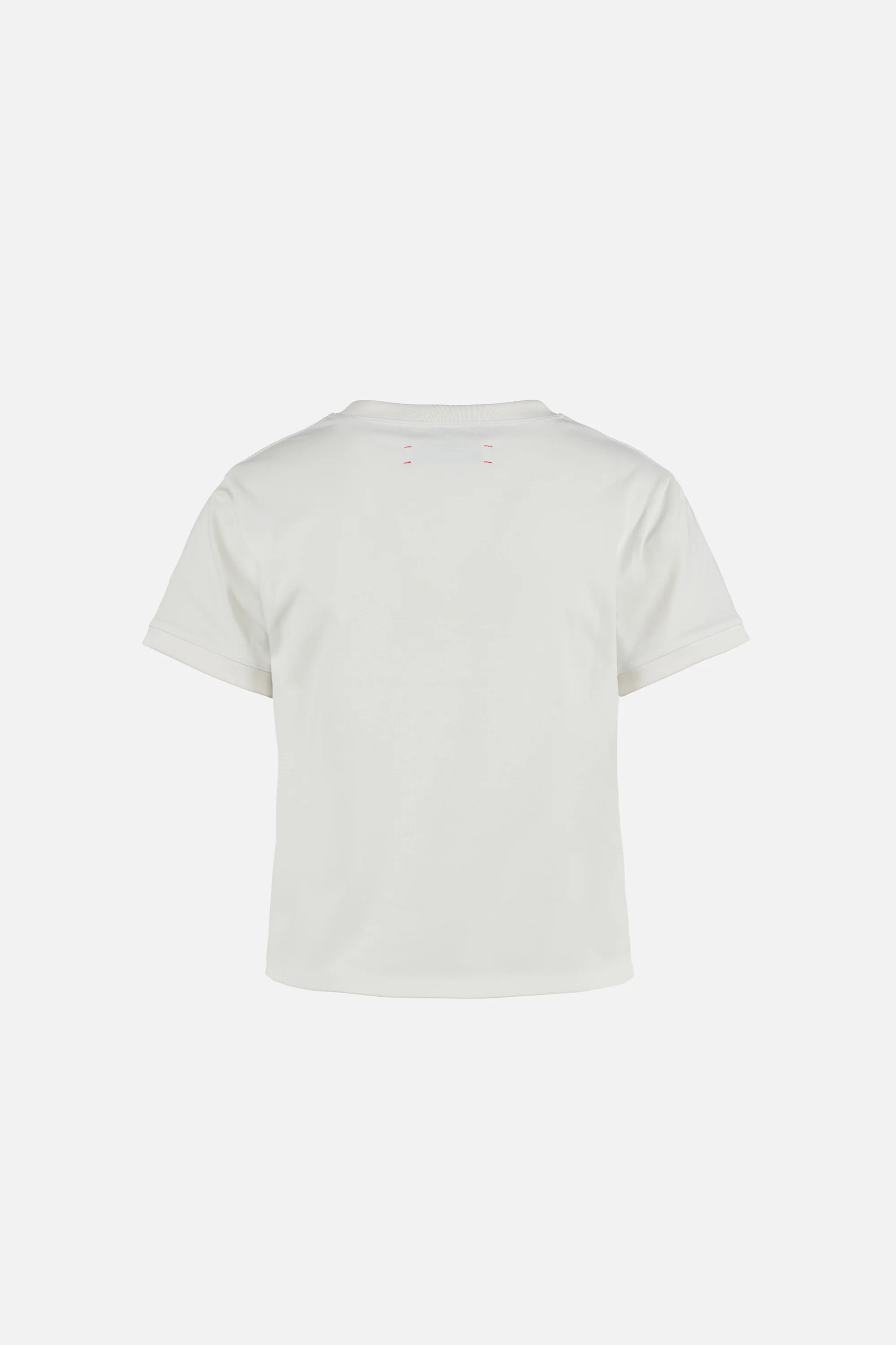 Fitted Cropped T-Shirt, Off White - Image 2