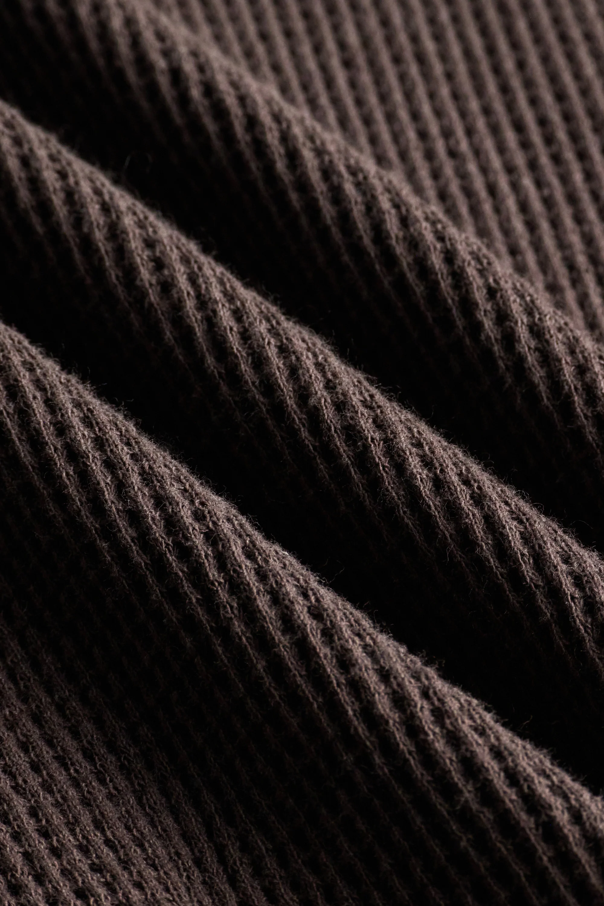 Long Sleeve Waffle Tee, Umber - Image 4
