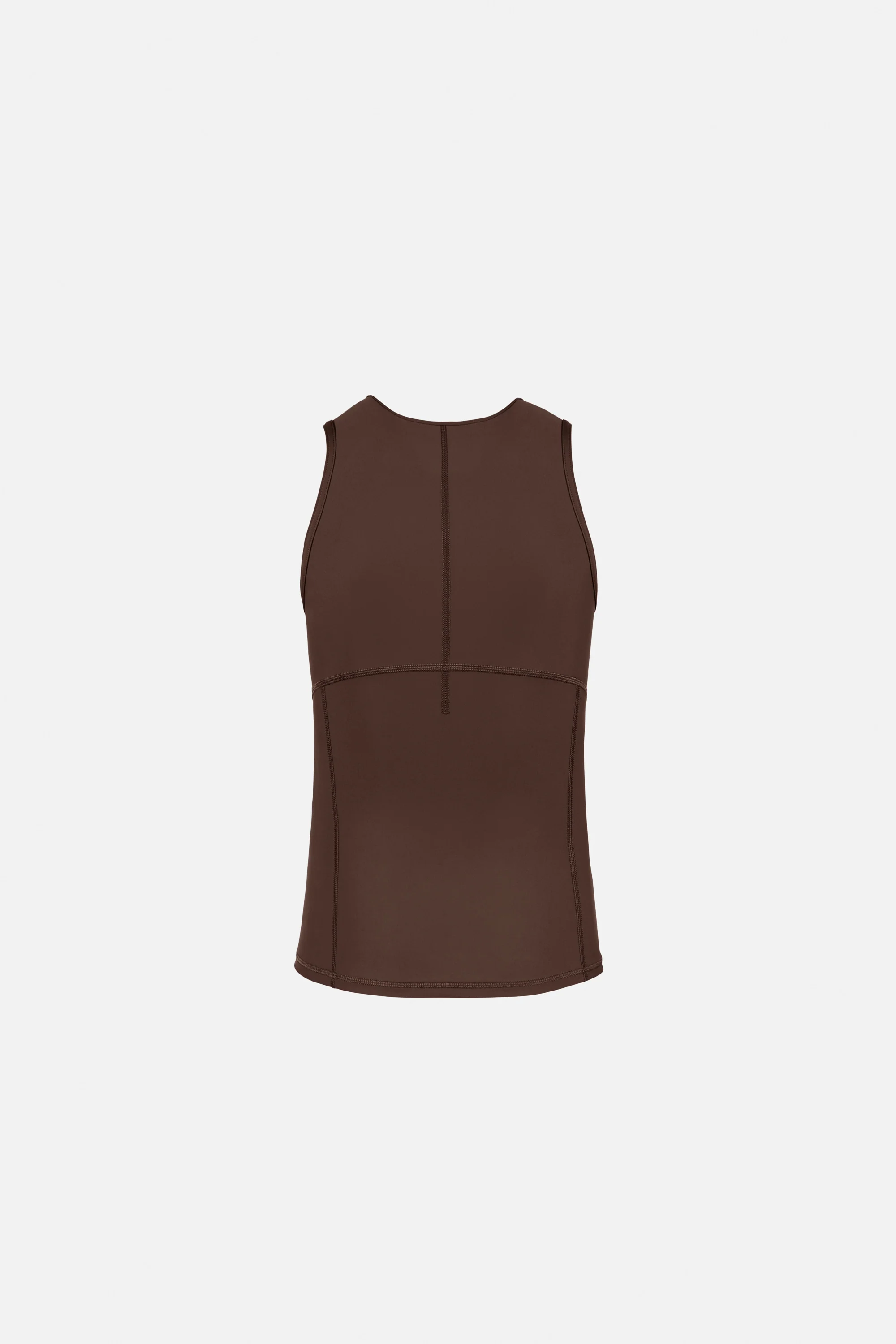 Fitted Training Tank Top, Umber - Image 2