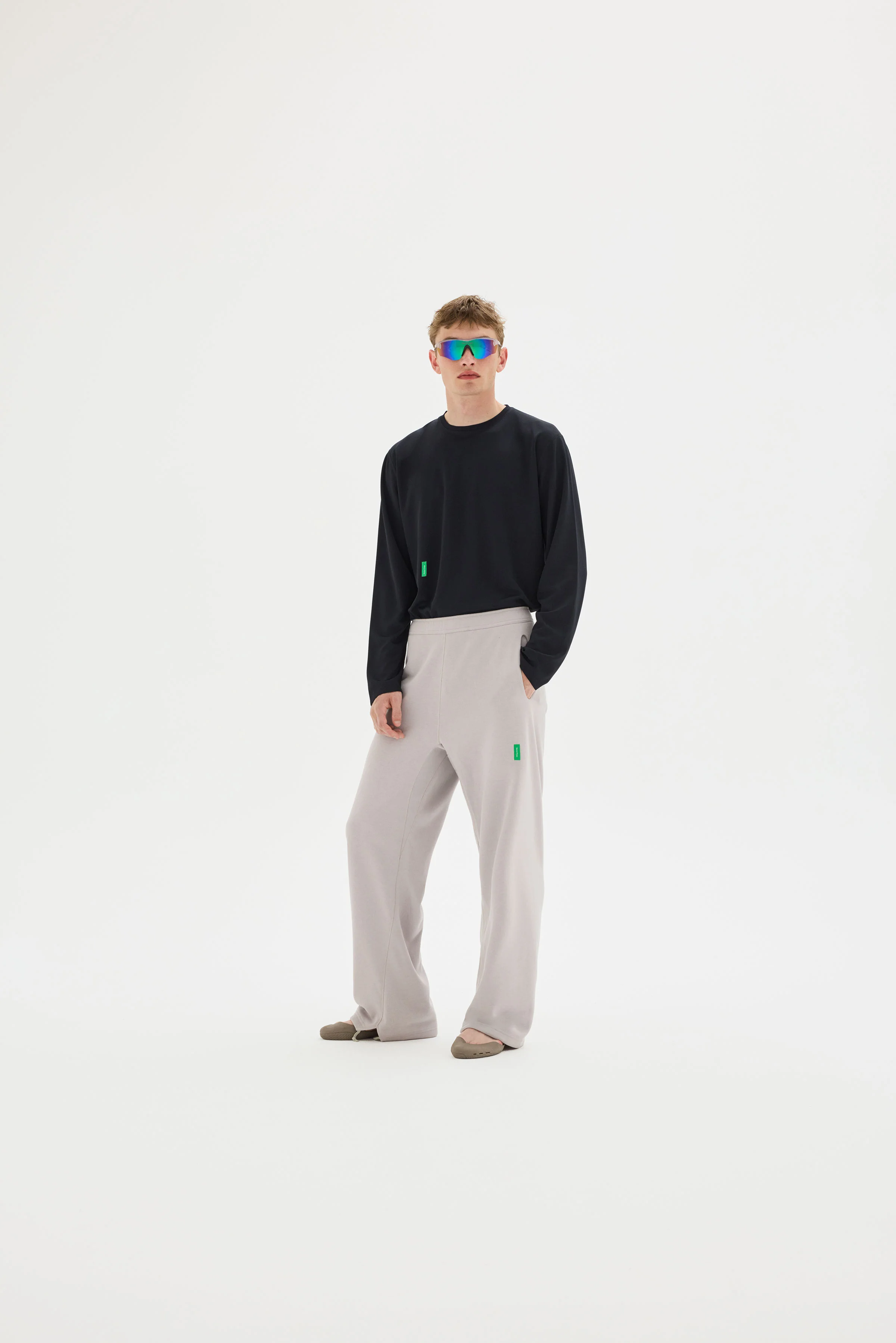 French Terry Sweatpants, Cement - Image 3
