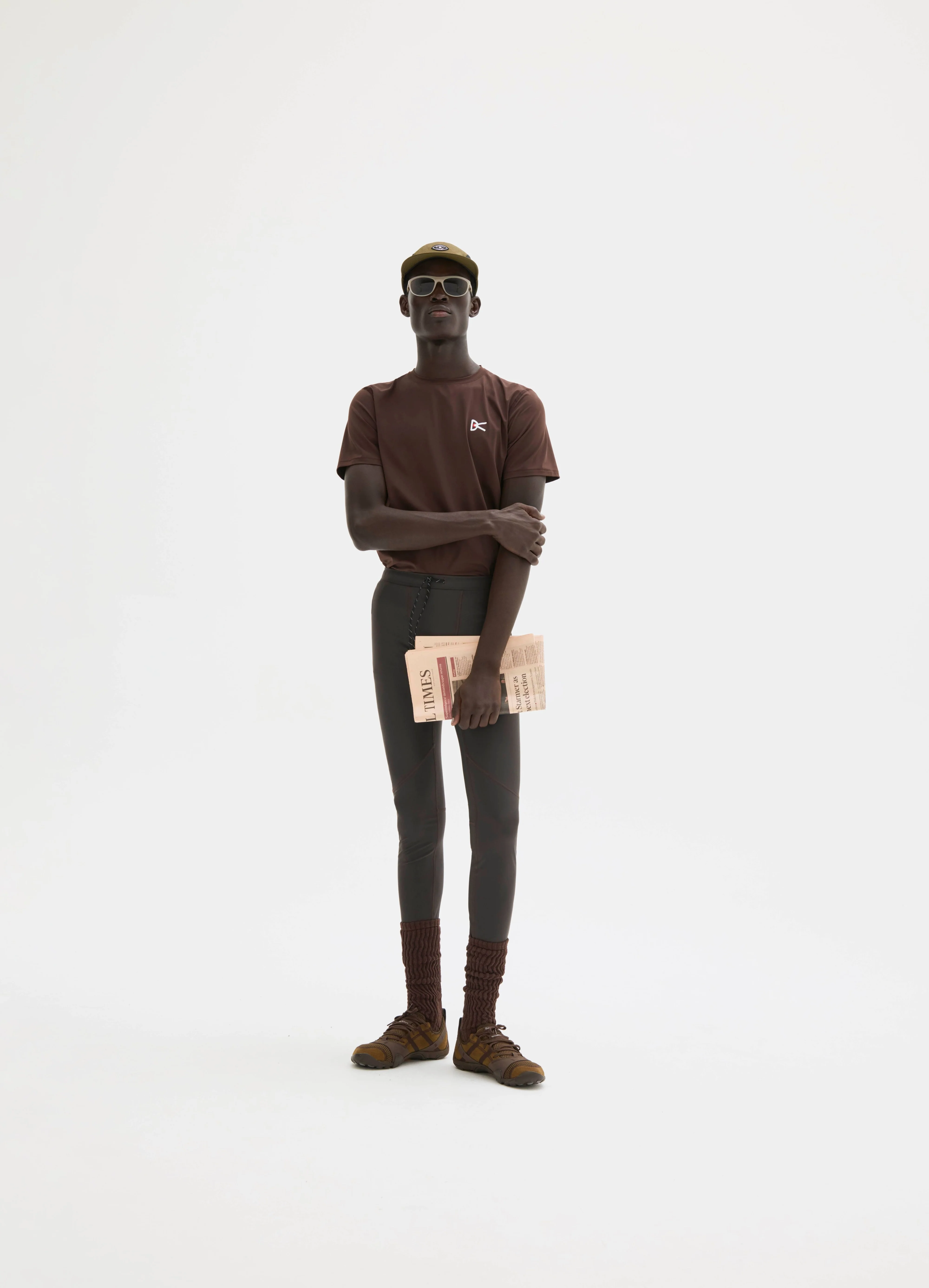 Full-Length Recycled Tights, Slate Brown - Image 3