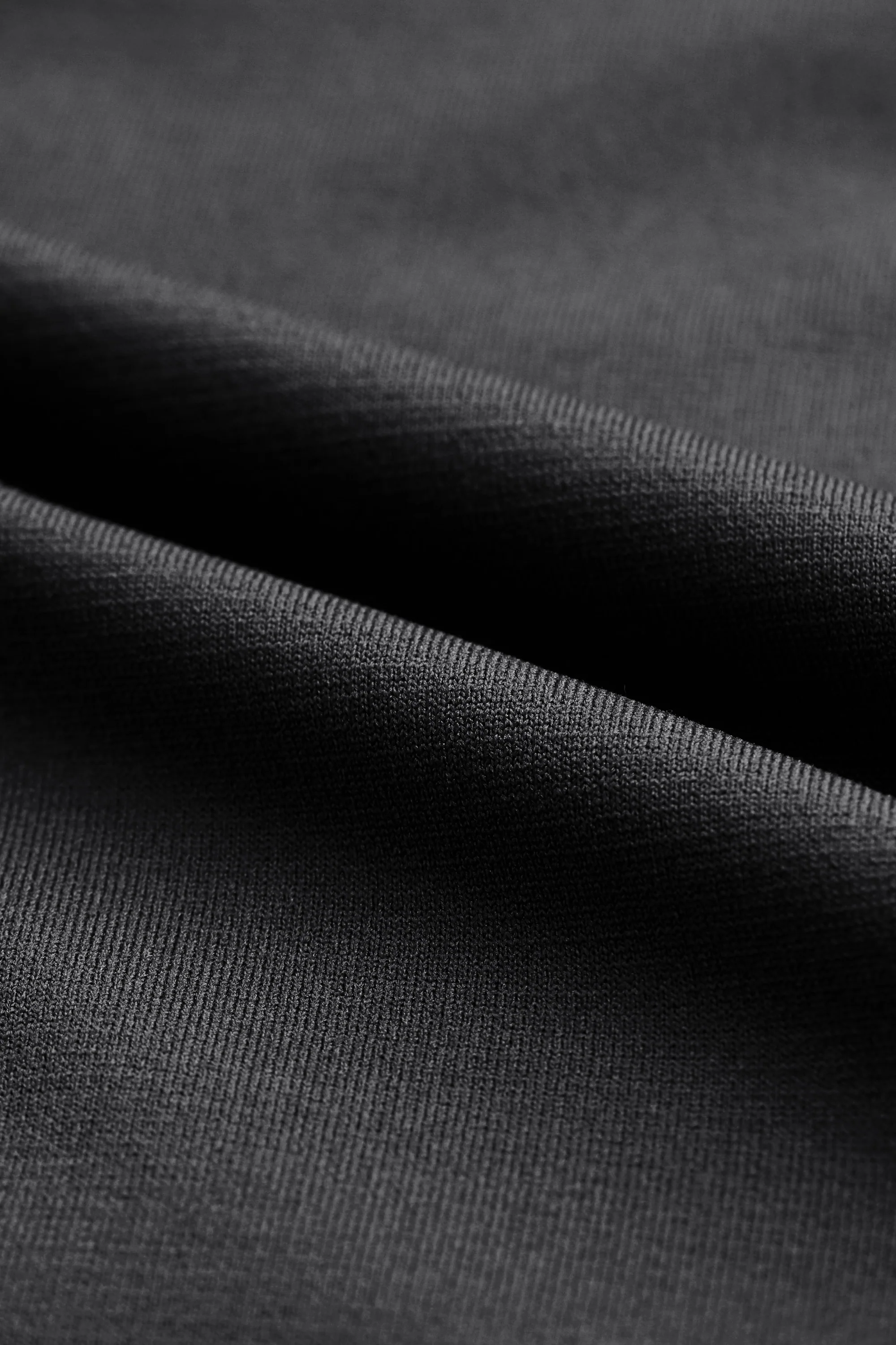 Hooded Fitted Grid Fleece, Black - Image 4