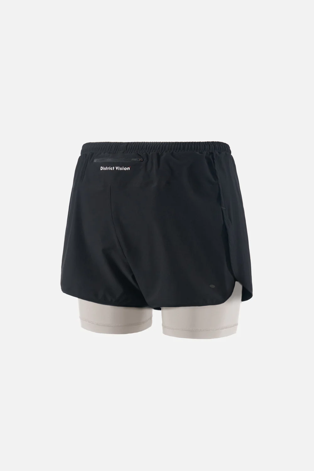 Layered Trail Shorts, Black/Dove - Image 2
