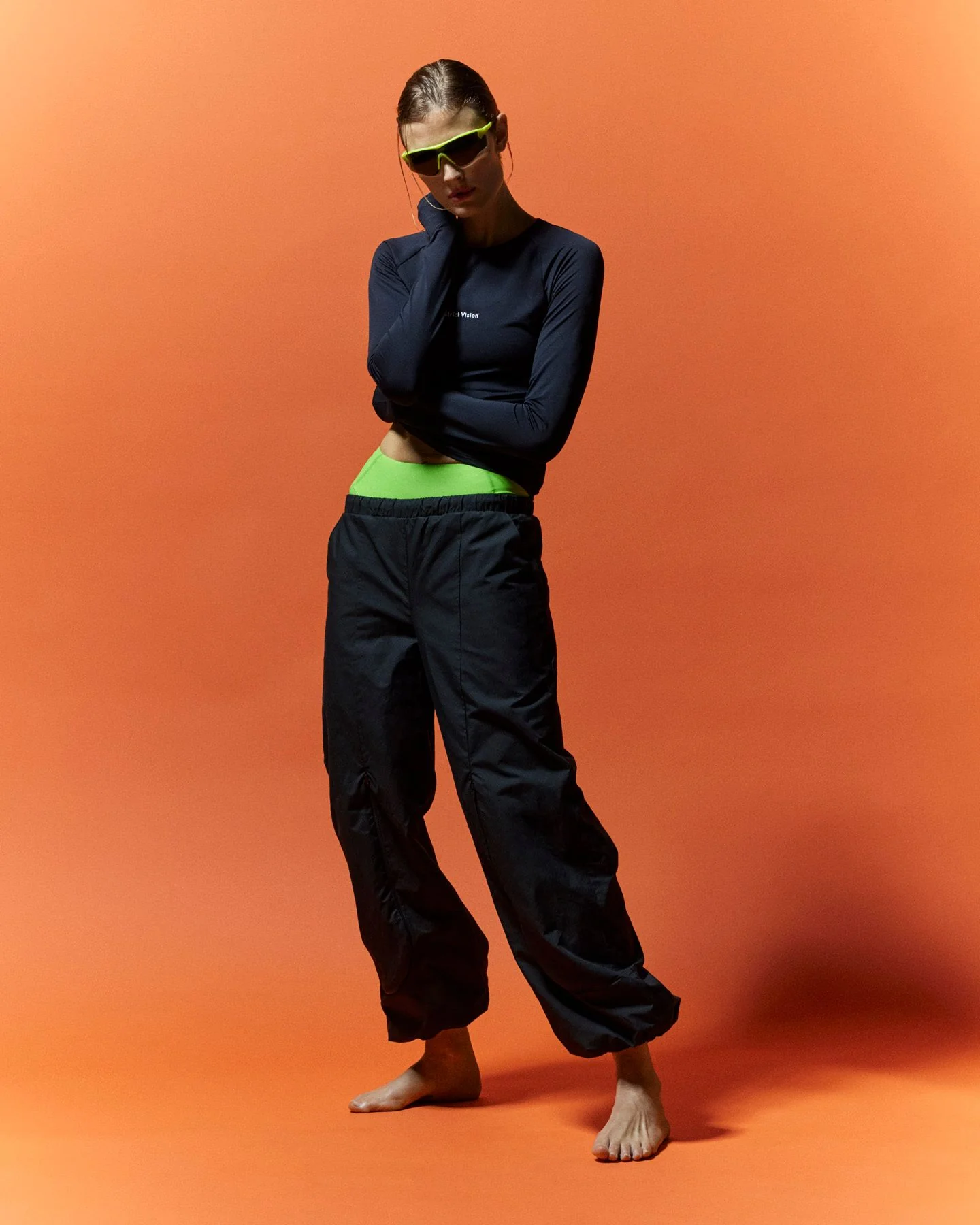 Lightweight Long Sleeve Fitted Tee, Black - Image 5