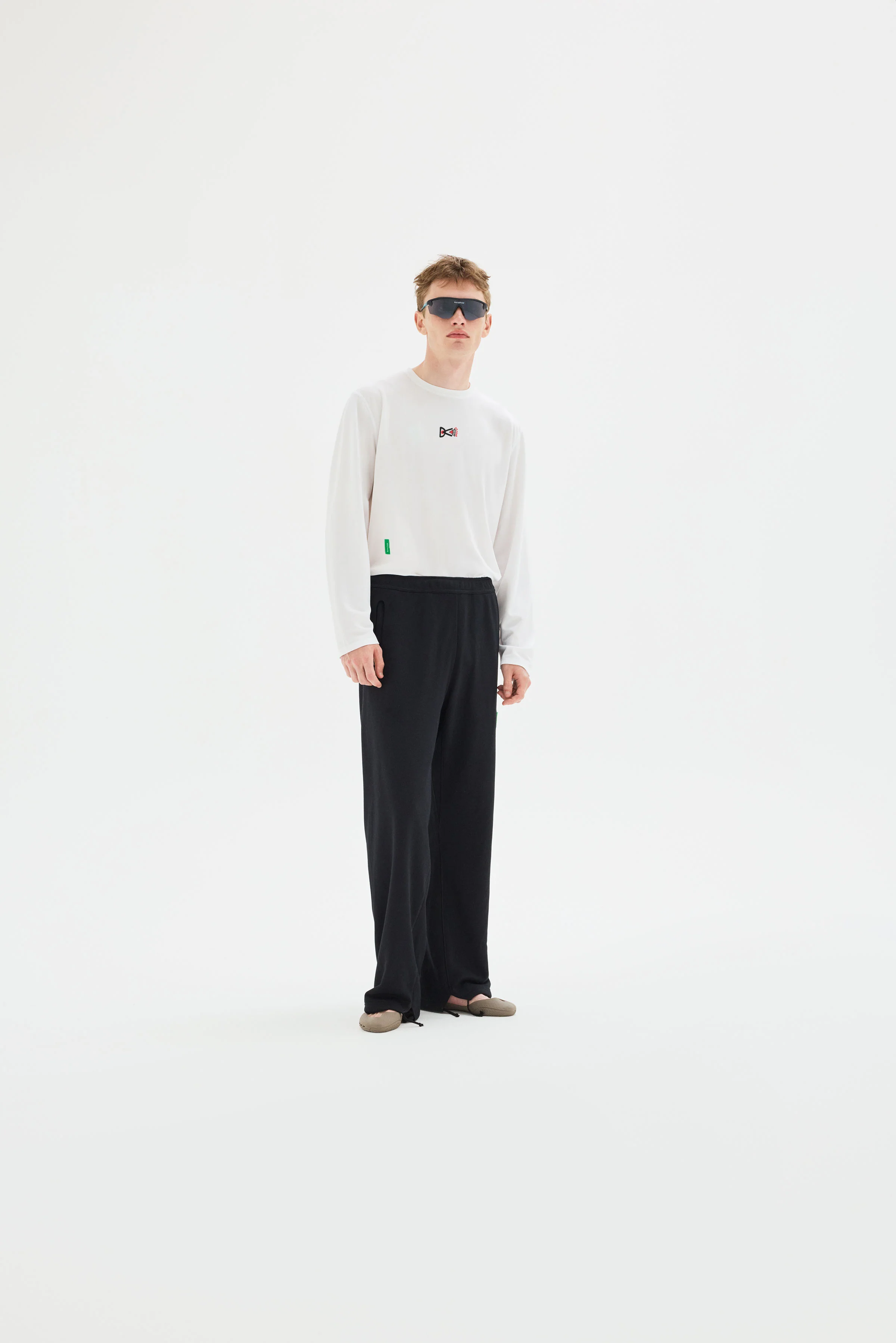 Long Sleeve Boxy Training Tee, White - Image 3