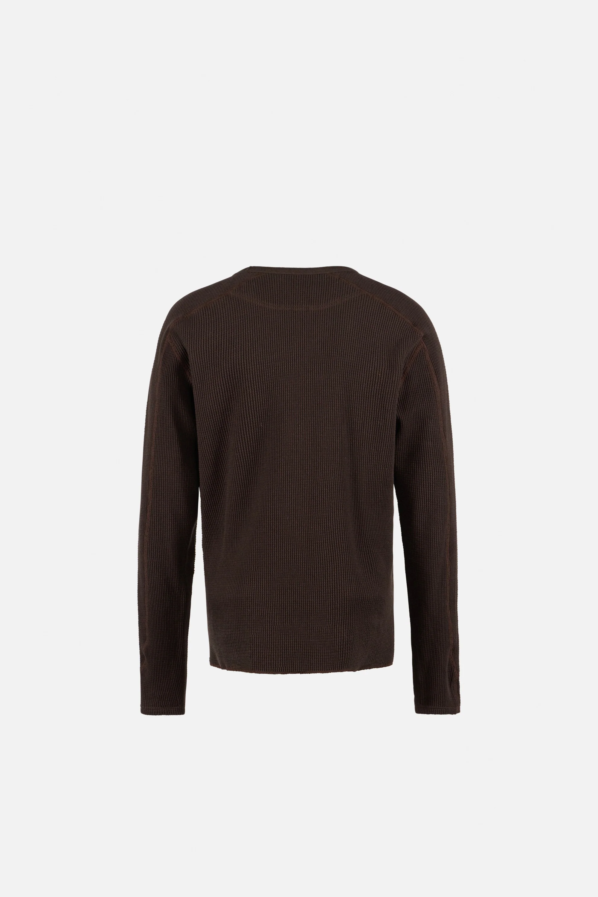 Long Sleeve Waffle Tee, Umber - Image 2