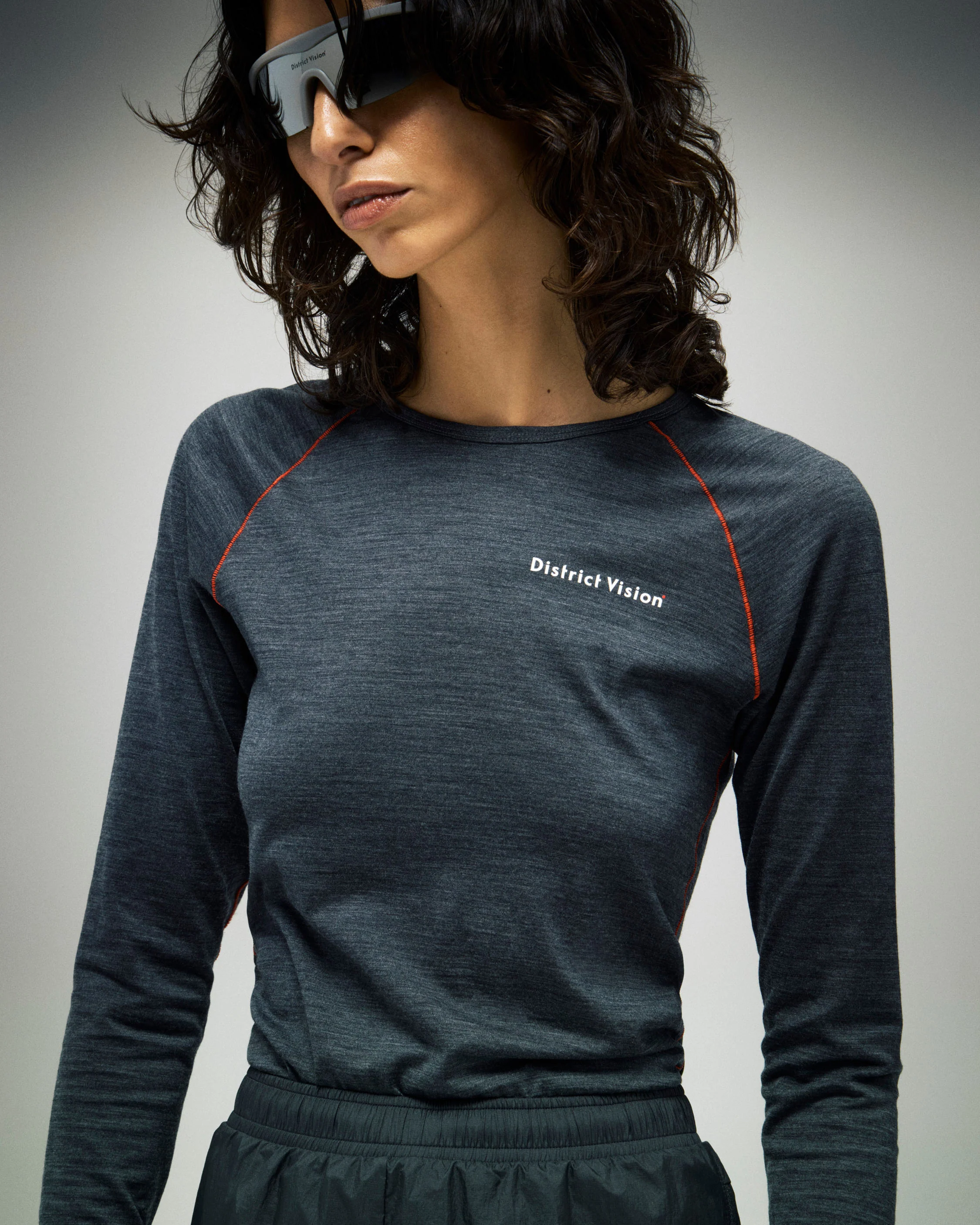 Merino Long Sleeve Fitted Tee, Dark Heather - Image 3