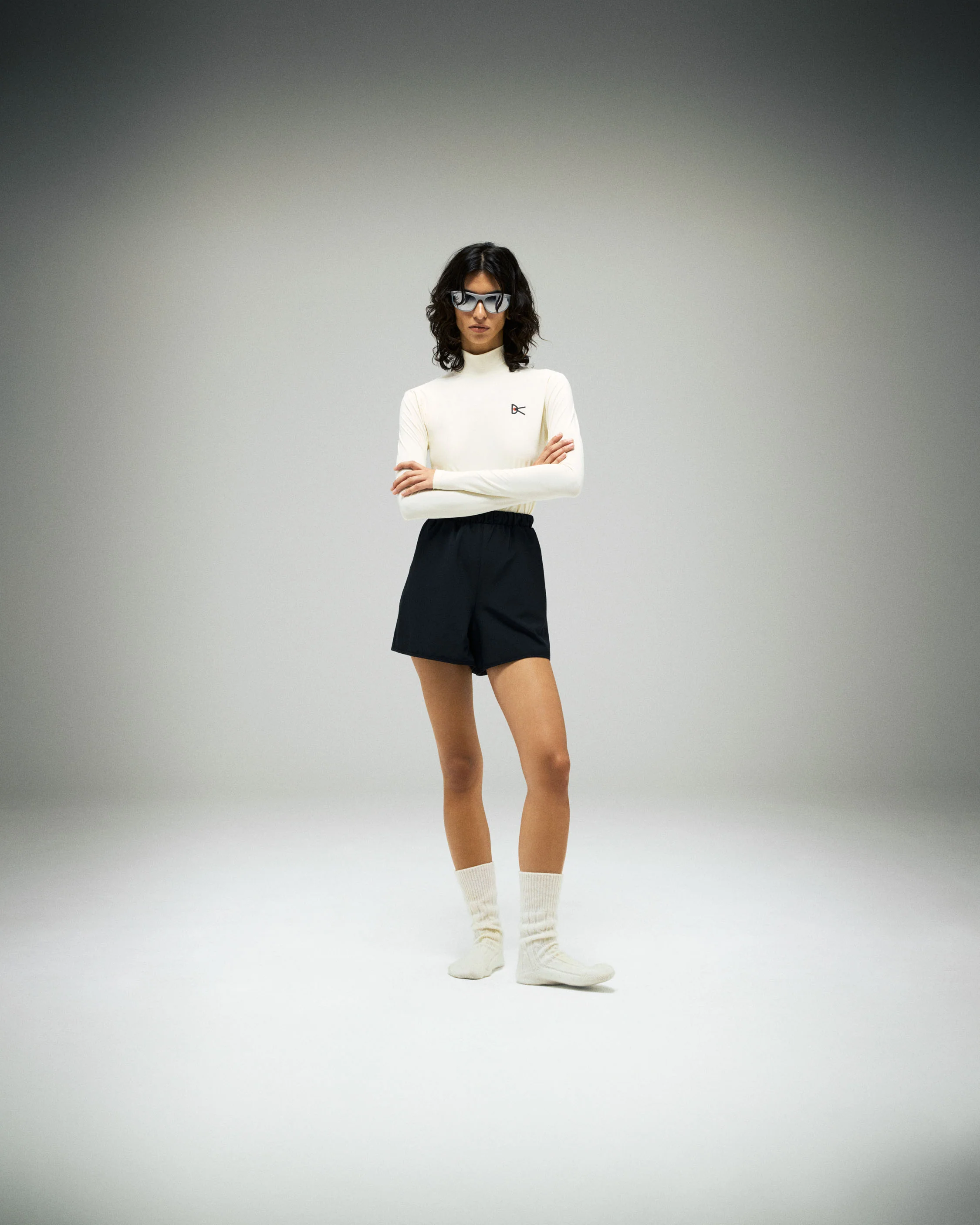 Oversized Shell Shorts, Black - Image 3