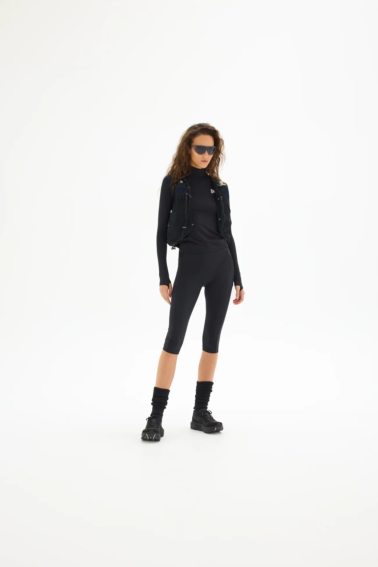 Paneled Long Sleeve Tee, Black - Image 3