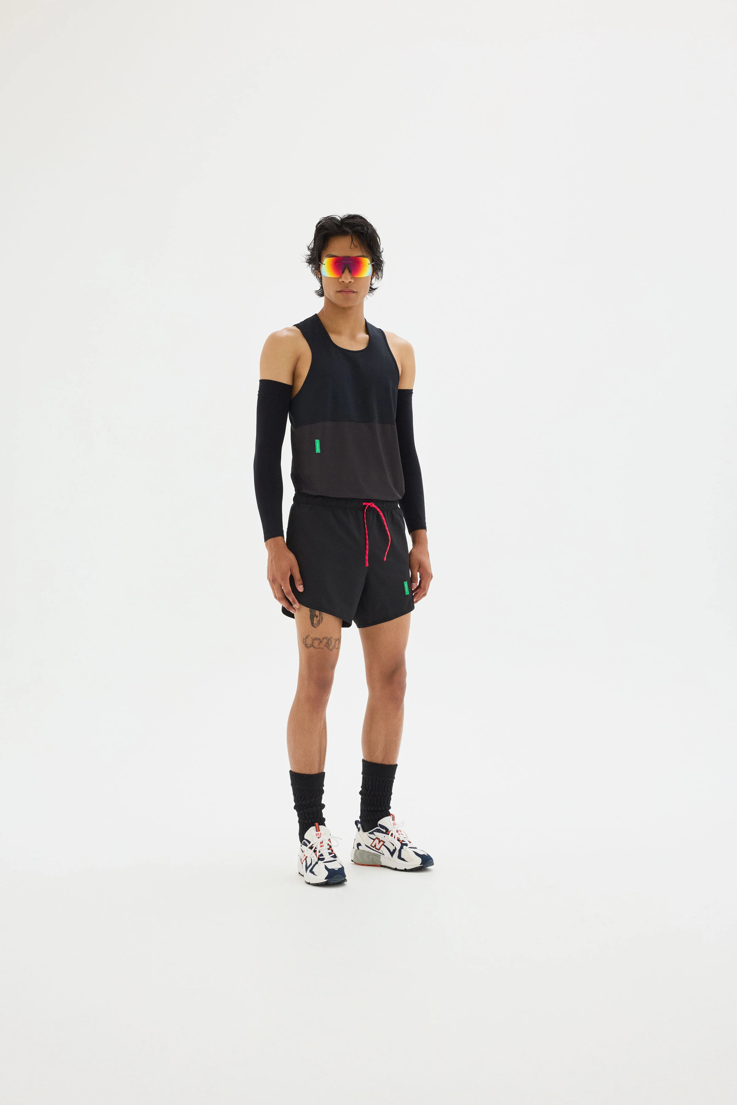 Paneled Training Singlet, Black - Image 3