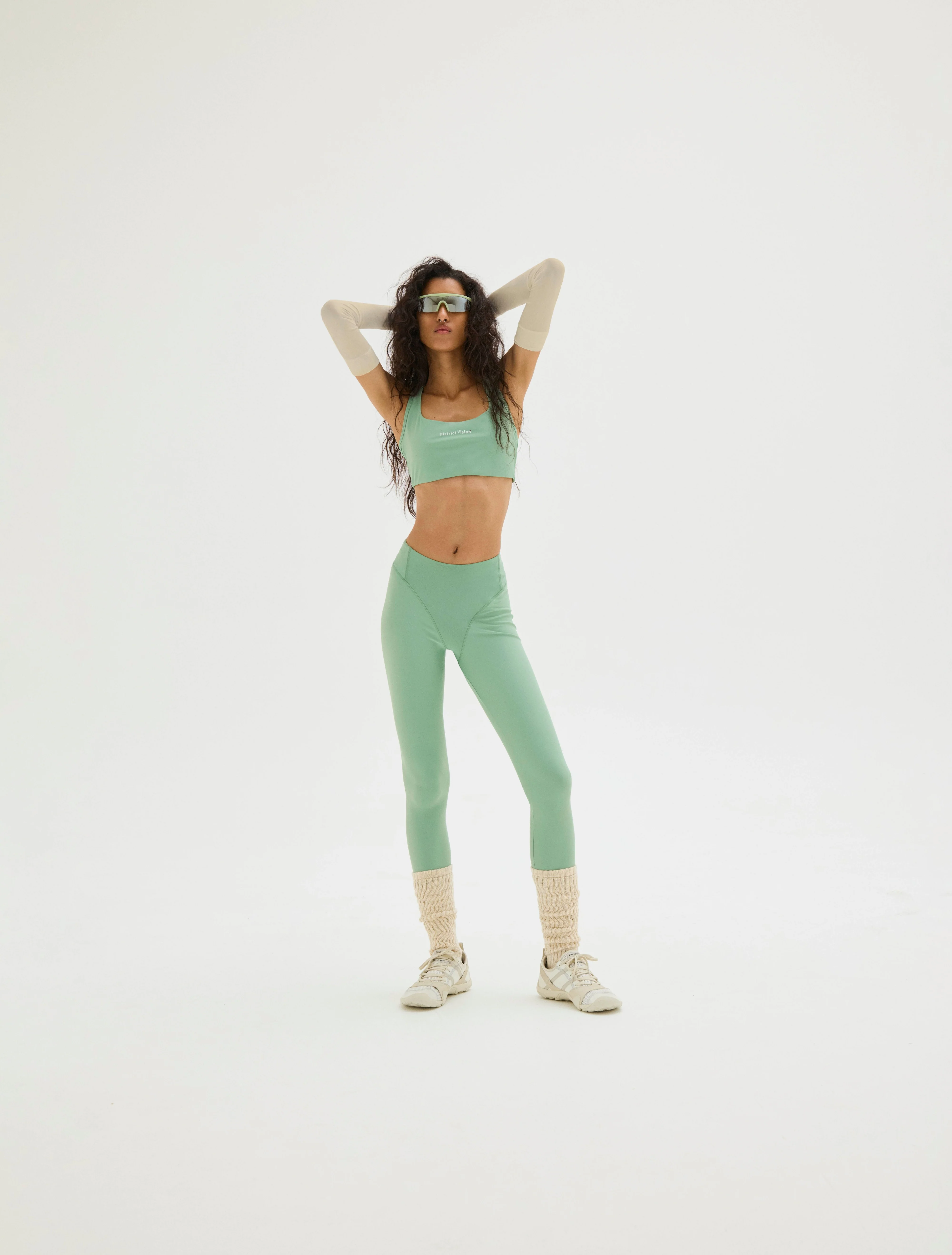 Pocketed Long Tights, Mint - Image 3