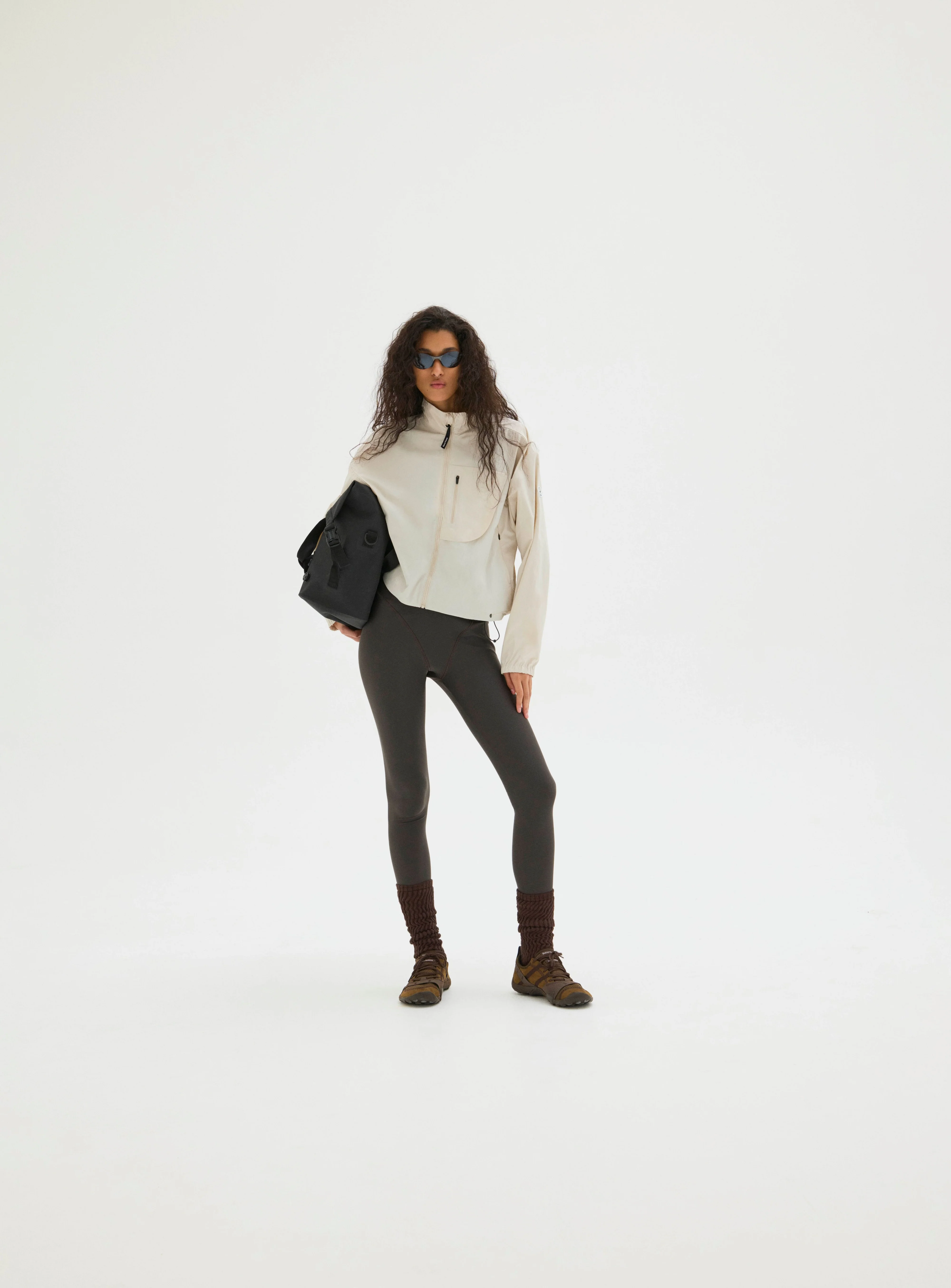 Pocketed Long Tights, Slate Brown - Image 3