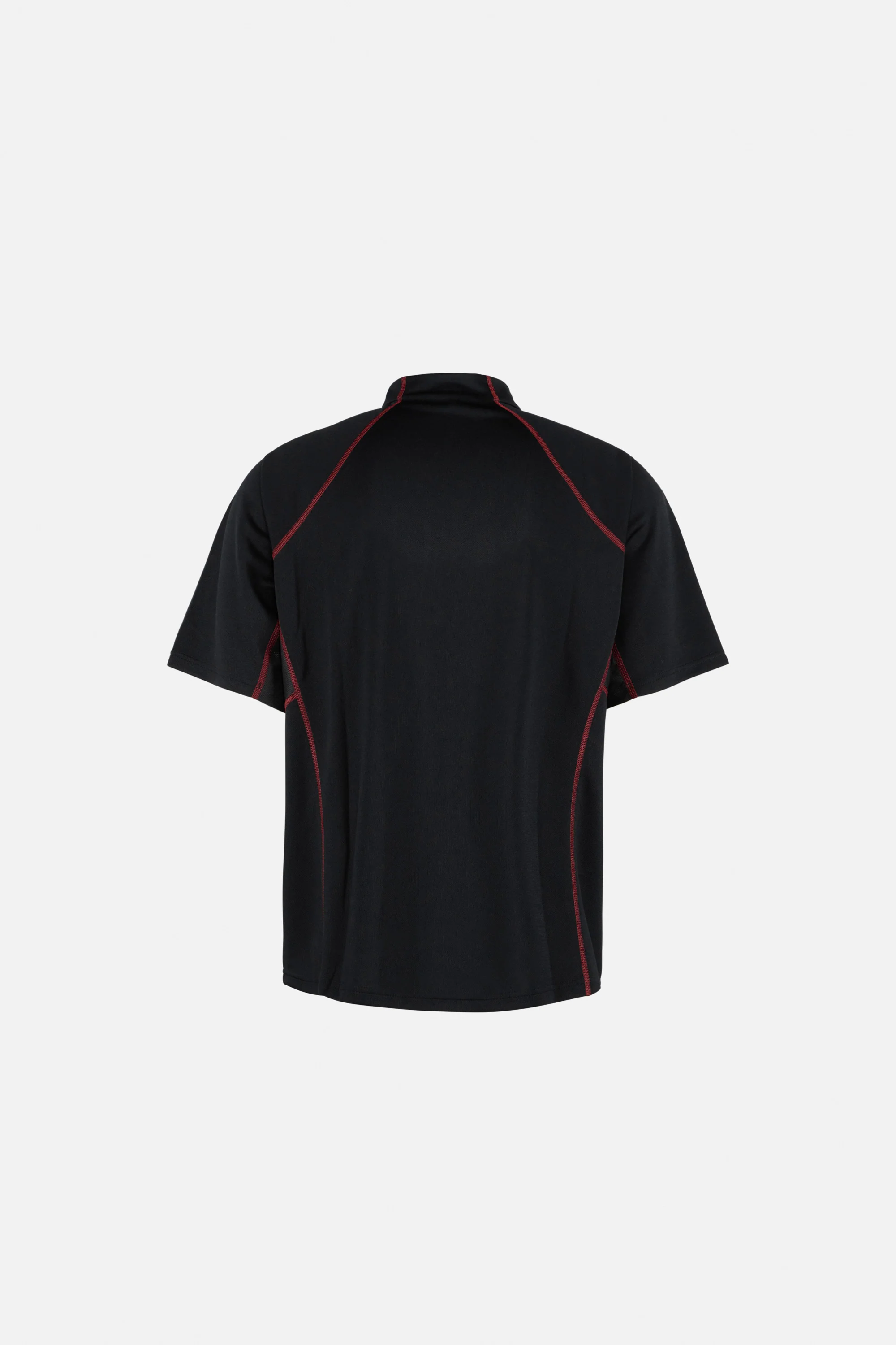 Quarter Zip Training Shirt, Black/Red - Image 2