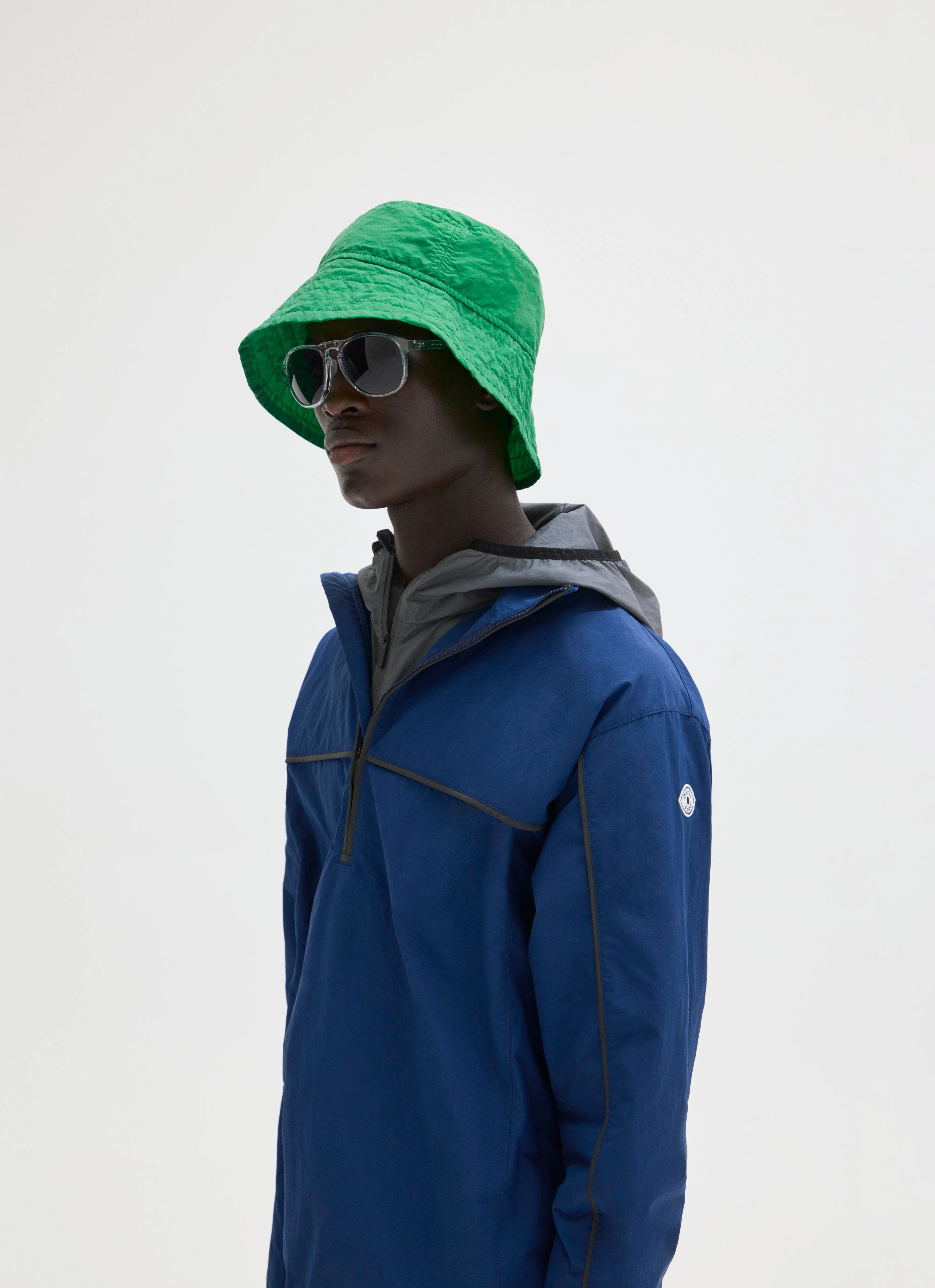 Recycled Half Zip Shell, Navy - Image 4