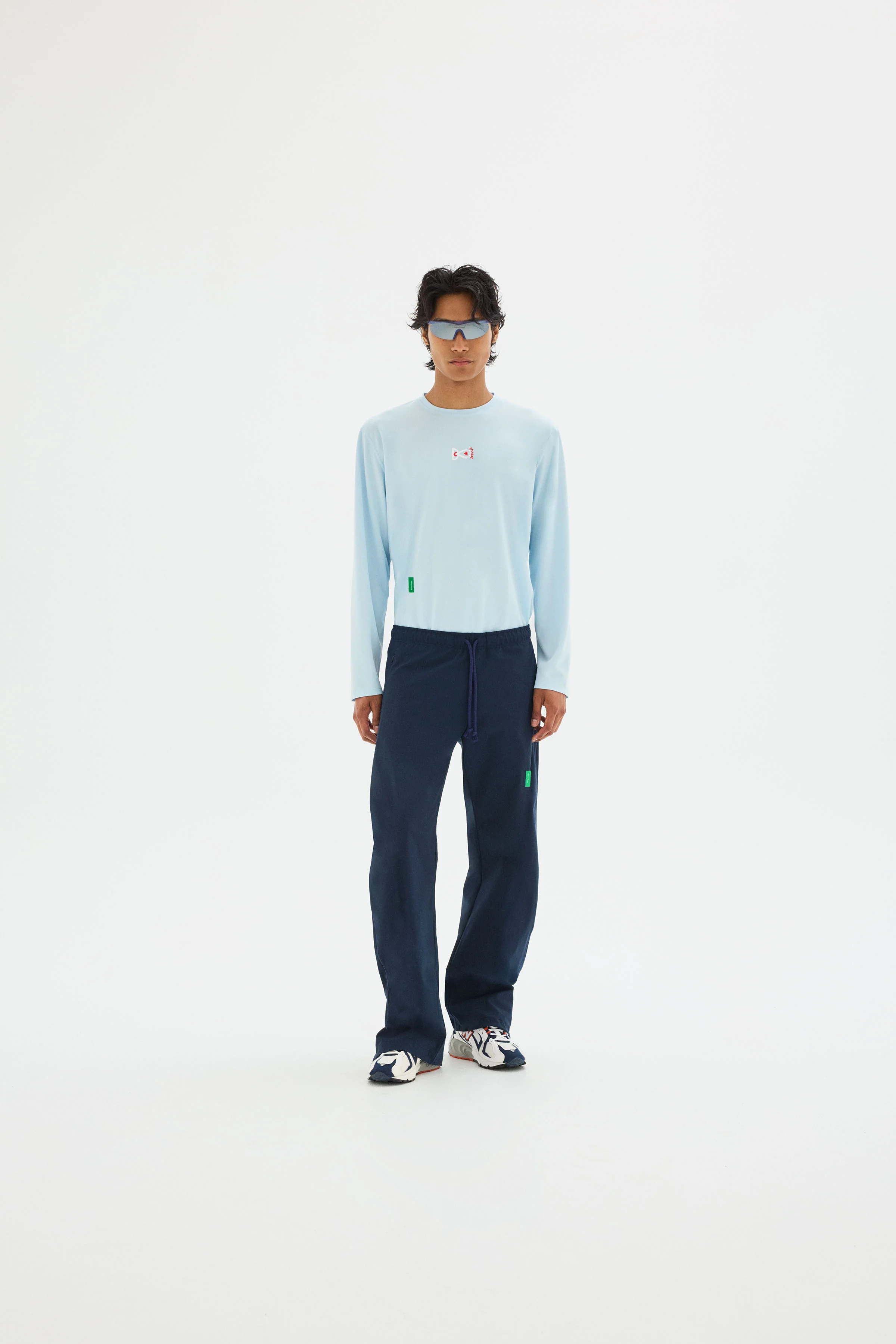 Straight Leg Pants, Navy - Image 3