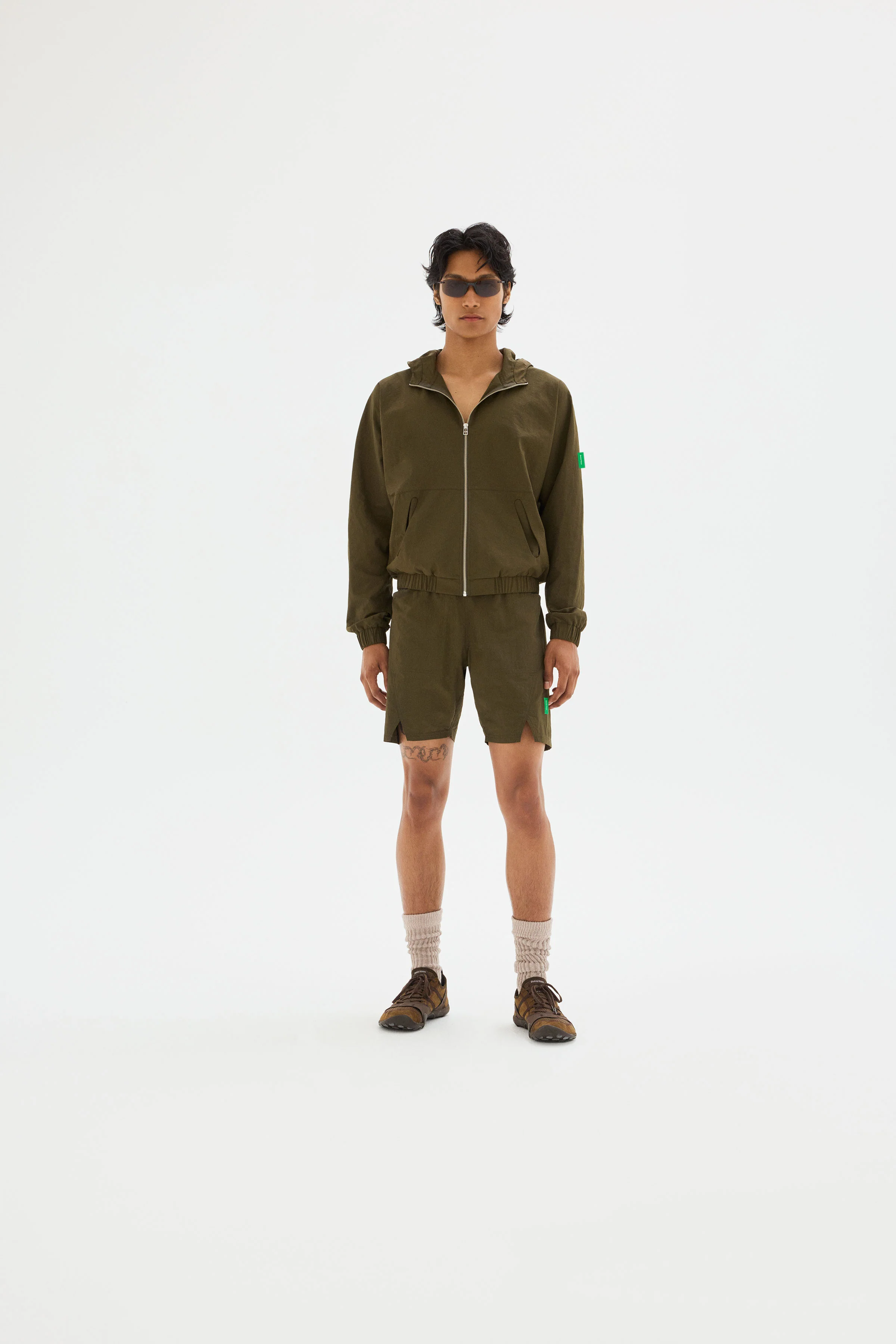 Taslan Nylon Jacket, Moss - Image 3