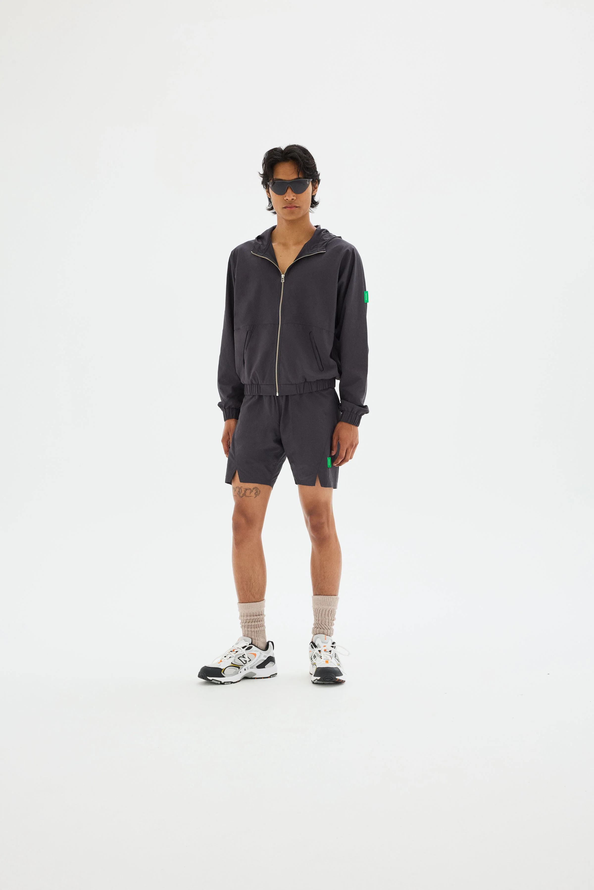 Taslan Nylon Shorts, Shale - Image 3
