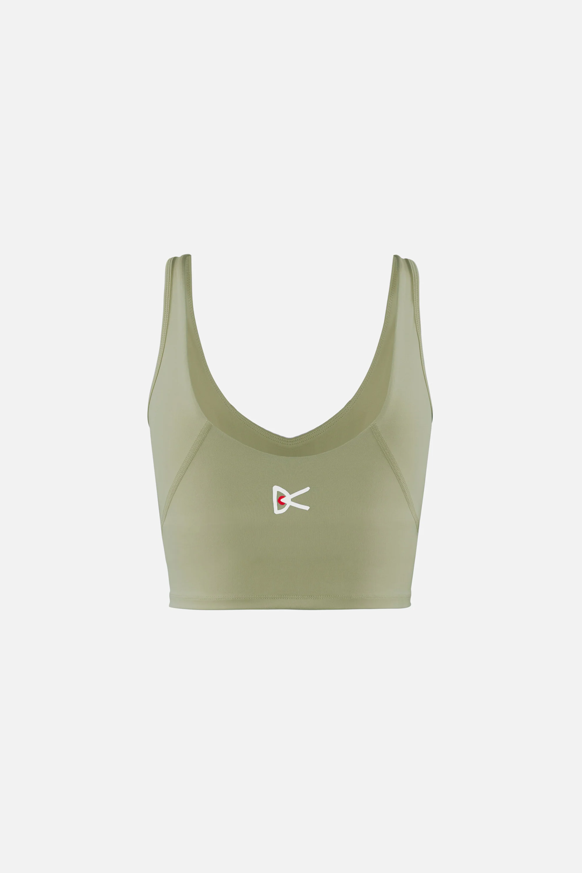 Twin Layer Long Line Bra, Ash - Image 2
