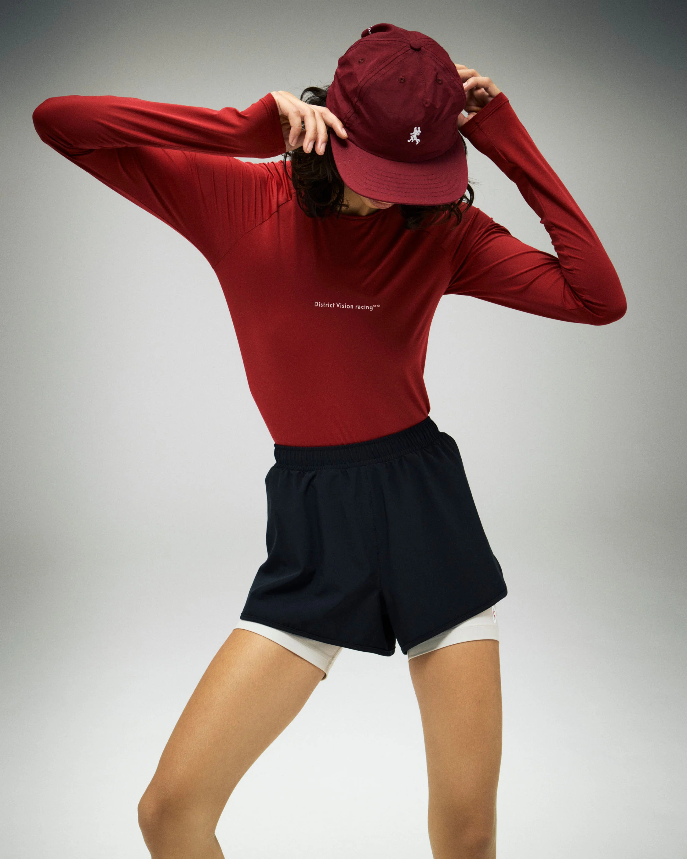 5 Panel Nylon Hat, Maroon - Image 3