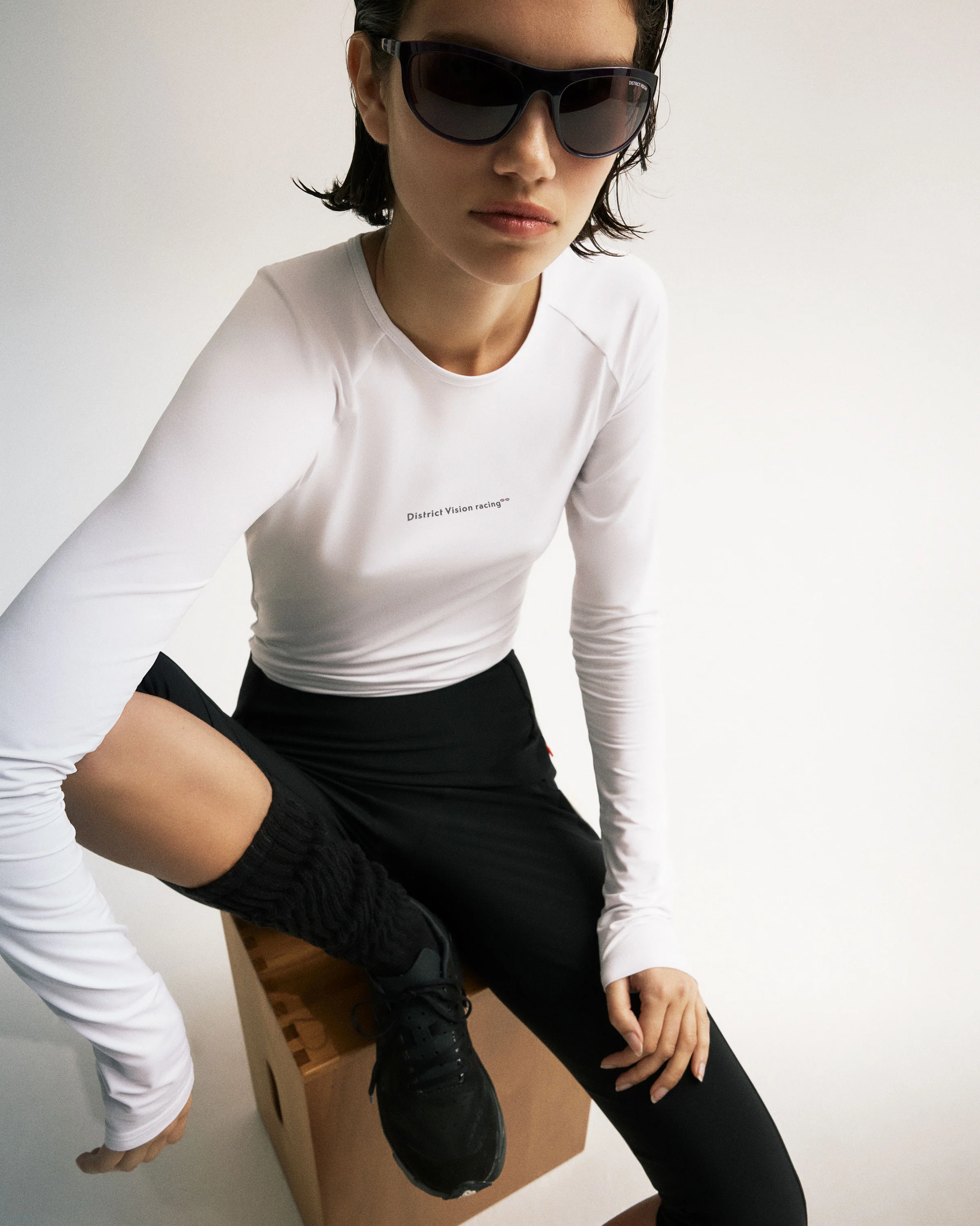 Ultralight Aloe Long Sleeve Fitted Tee, Lunar White - Image 3