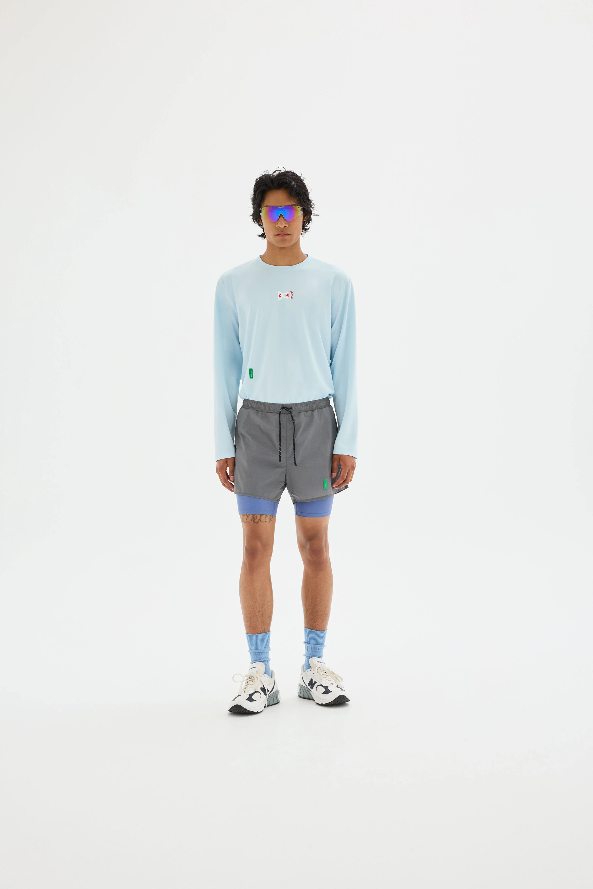 Ultralight Nylon Trail Shorts, Graphite/Race Blue - Image 3